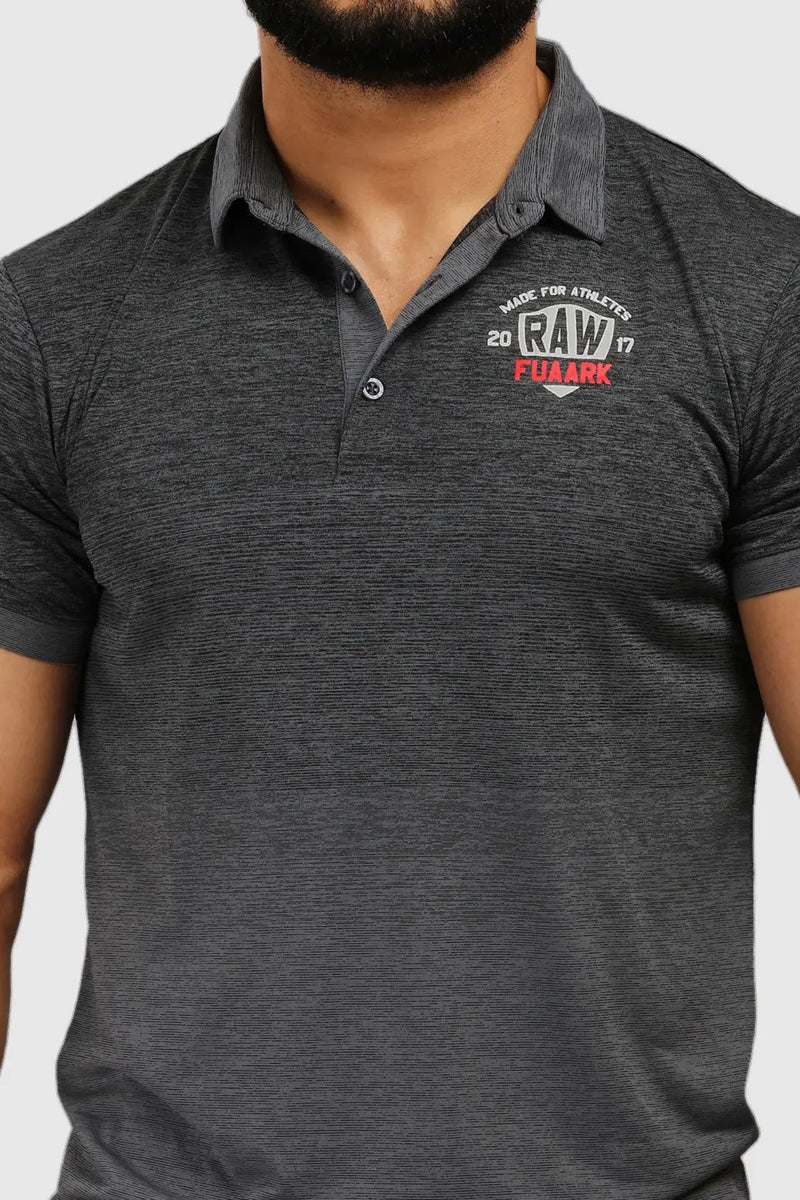 Raw Polo Slim Fit T-shirt Grey by Fuaark Nz