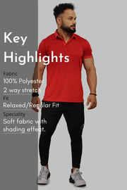 Raw Polo Regular Fit T-shirt Red by Fuaark Nz