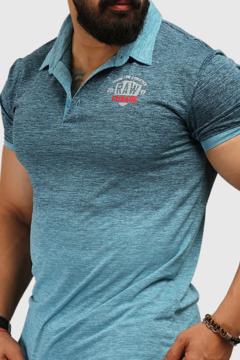 Raw Polo Slim Fit T-shirt Blue by Fuaark Nz