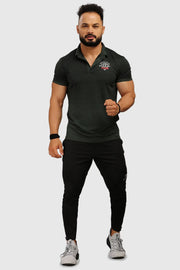 Raw Polo Slim Fit T-shirt Olive by Fuaark Nz