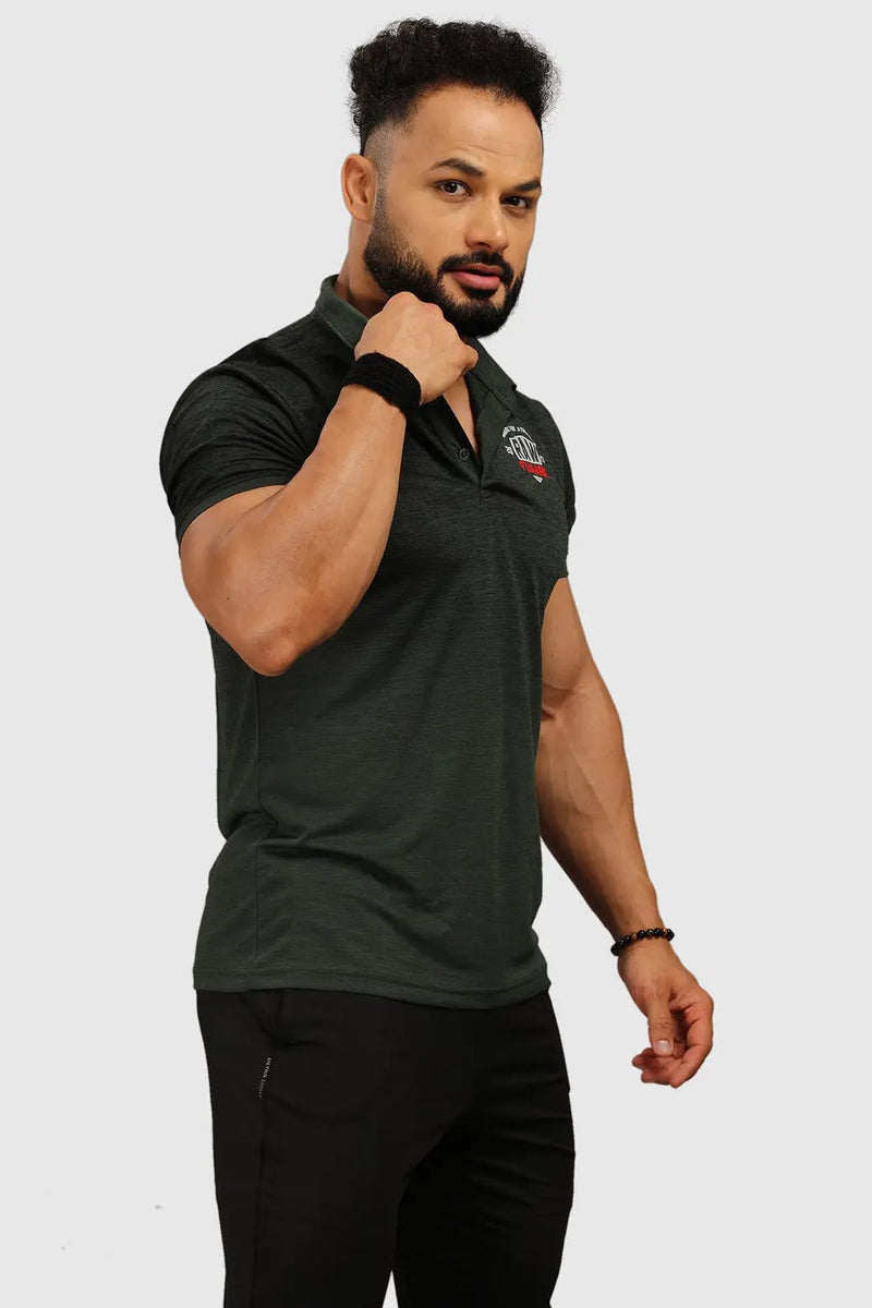 Raw Polo Slim Fit T-shirt Olive by Fuaark Nz