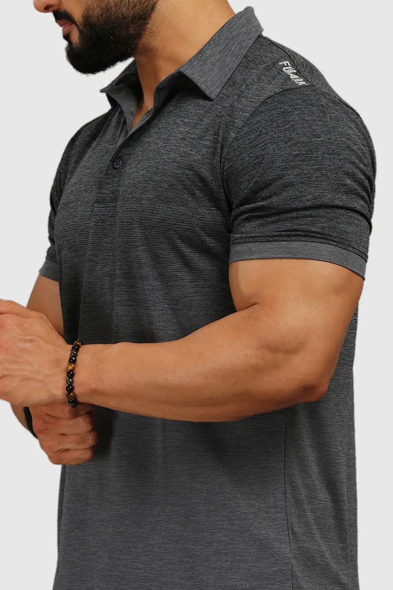 Raw Polo Regular Fit T-shirt Grey by Fuaark Nz
