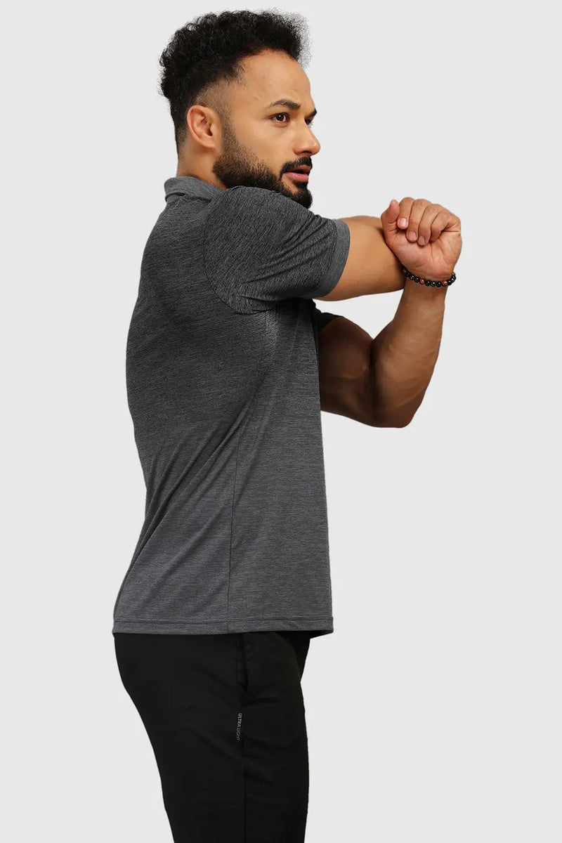 Raw Polo Regular Fit T-shirt Grey by Fuaark Nz