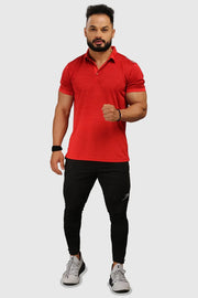 Raw Polo Regular Fit T-shirt Red by Fuaark Nz