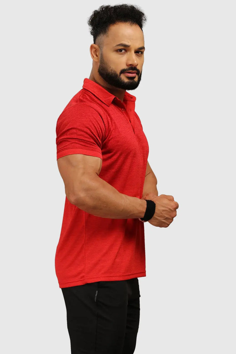 Raw Polo Regular Fit T-shirt Red by Fuaark Nz