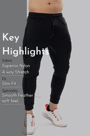 Nylon Supreme Joggers Black by Fuaark Nz