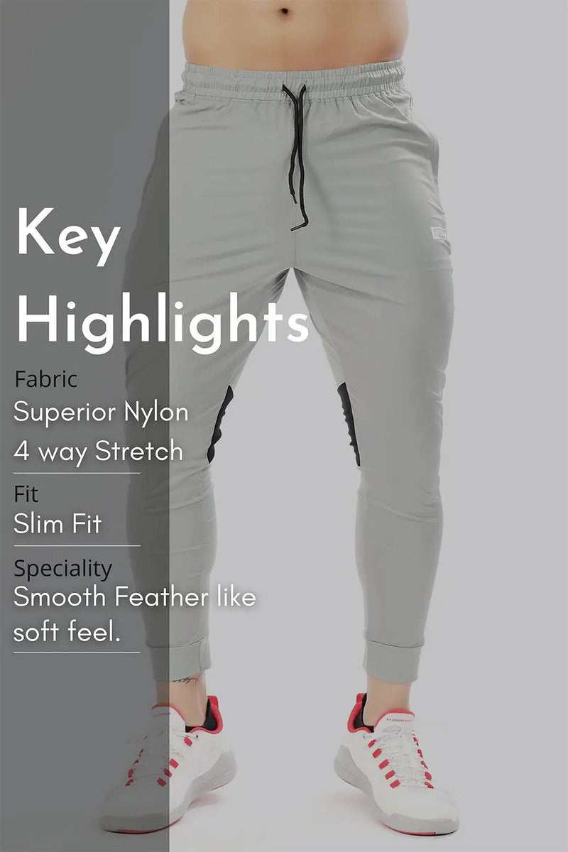 Nylon Supreme Joggers Light Grey by Fuaark Nz