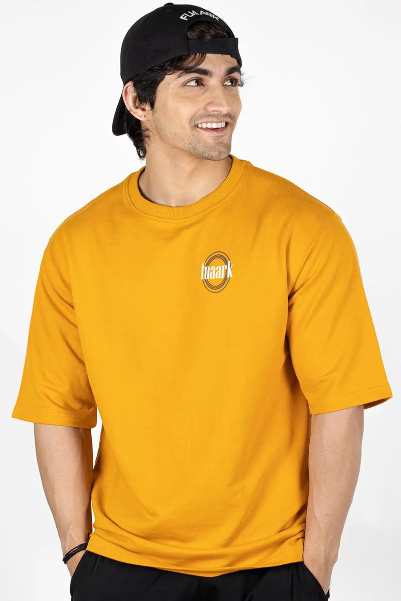 Zodiac Oversized T-shirt Mustard by Fuaark Nz