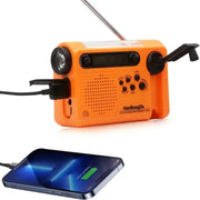 Full Band AM/FM/SW1/SW2 Radio, Torch, Solar Panel & Hand Crank - Power Bank by Habicare