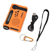 Full Band AM/FM/SW1/SW2 Radio, Torch, Solar Panel & Hand Crank - Power Bank by Habicare