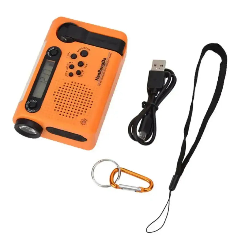 Full Band AM/FM/SW1/SW2 Radio, Torch, Solar Panel & Hand Crank - Power Bank by Habicare