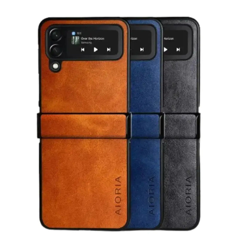 Full Protective Leather Case for Samsung Z Flip by Habicare
