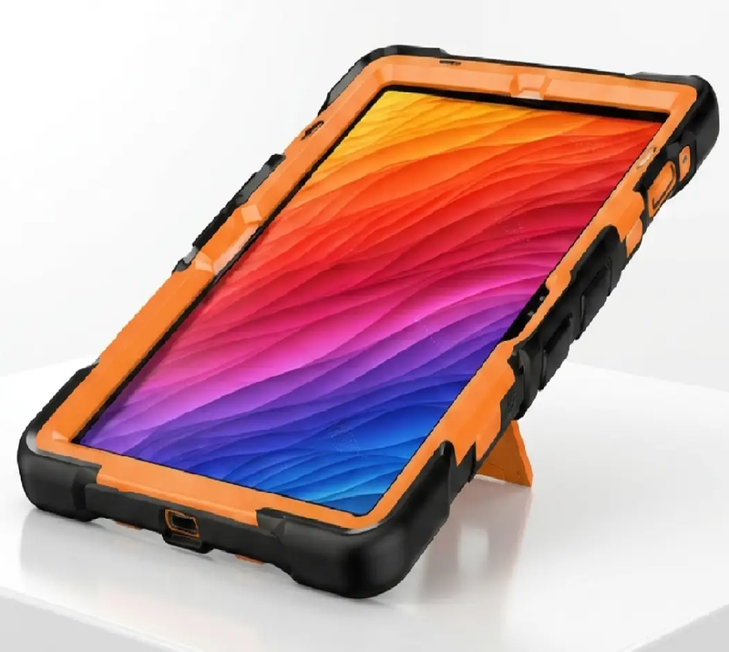 Samsung Galaxy Tab S9 Rugged Shockproof Case with Kickstand (Orange) by techplus