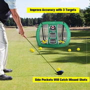 Golf Practice Net Hitting Net Golf Chipping Net Kit - Net + Balls + Mats by salelink.co.nz