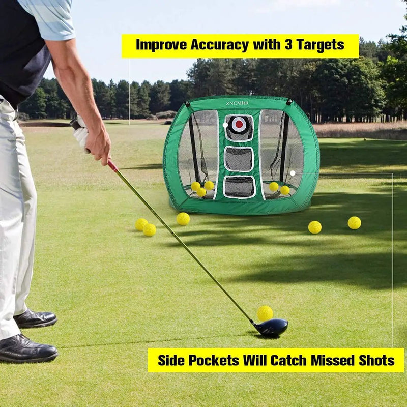 Golf Practice Net Hitting Net Golf Chipping Net Kit - Net + Balls + Mats by salelink.co.nz