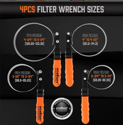 5Pc Oil Filter Wrench Set Swivel Grip Steel Belt Spanner Universal Filter Remove by salelink.co.nz