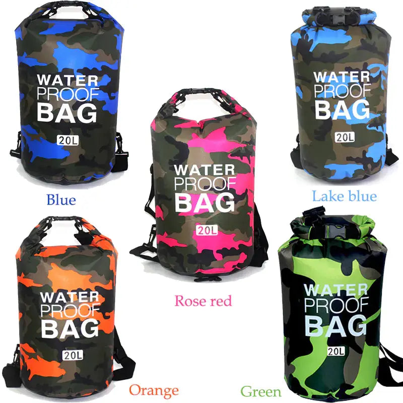 Camouflage PVC Waterproof Dry Bag - Outdoor Waterproof Storage for Camping & Water Sports by Mead's Supply & Equipment Outfitters limited