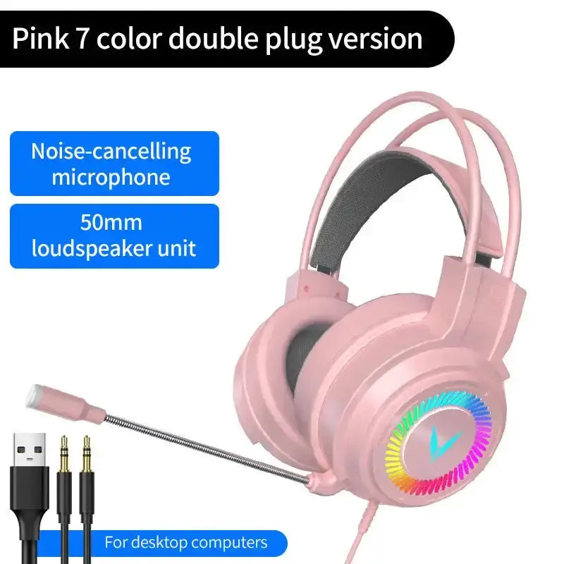 G58 G60 7.1 Gaming Headset with Mic & LED (3 colours available) by Habicare