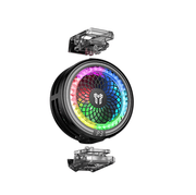 techplus GA6 Magnetic Phone Cooler With 7300 RPM Fan And RGB Light Clip On Mount GA6 Magnetic Phone Cooler with 7300 RPM RGB Fan