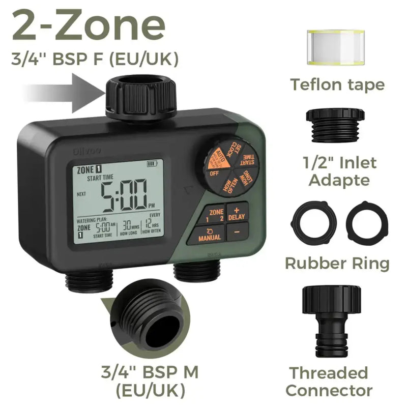 Garden Water Timer – 3-Outlet (6 types available) by Habicare