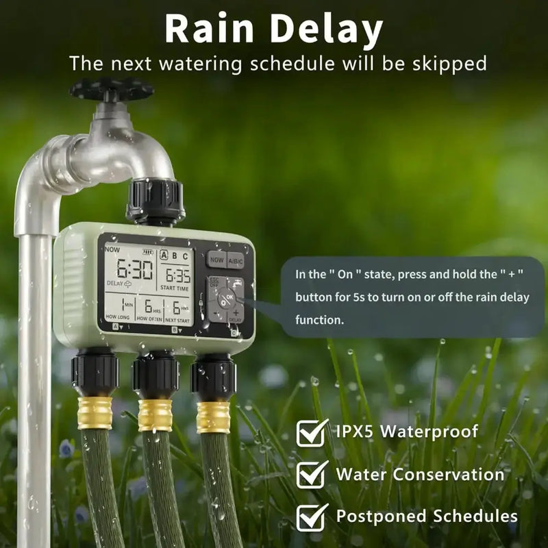 Garden Water Timer – 3-Outlet (6 types available) by Habicare