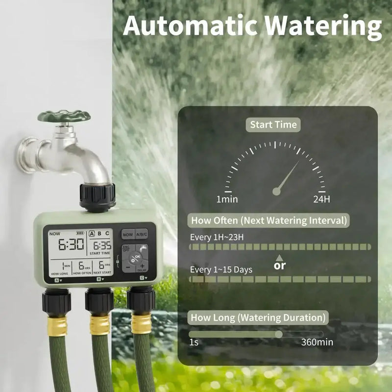 Garden Water Timer – 3-Outlet (6 types available) by Habicare