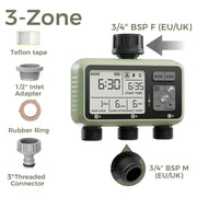 Garden Water Timer – 3-Outlet (6 types available) by Habicare