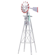 Garden Windmill 6FT 186cm Metal Ornaments Outdoor Decor Ornamental Wind Will by SportZone.co.nz