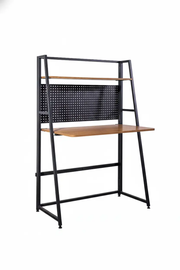 Garin desk with shelf Black Frame by sue-e furniture