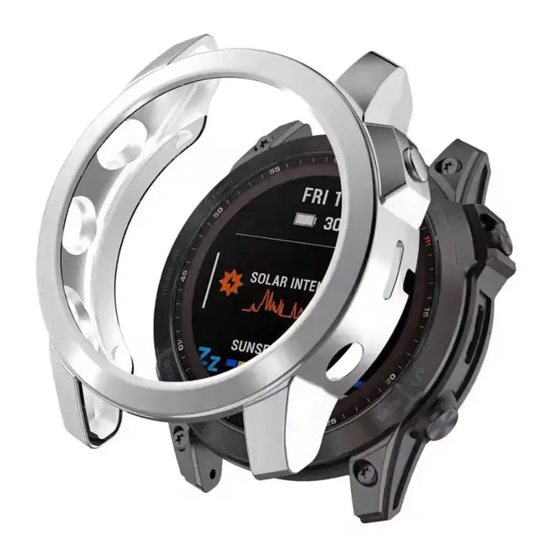 Protective Case for Garmin epix Pro (Gen 2) 47mm (Silver) by Habicare