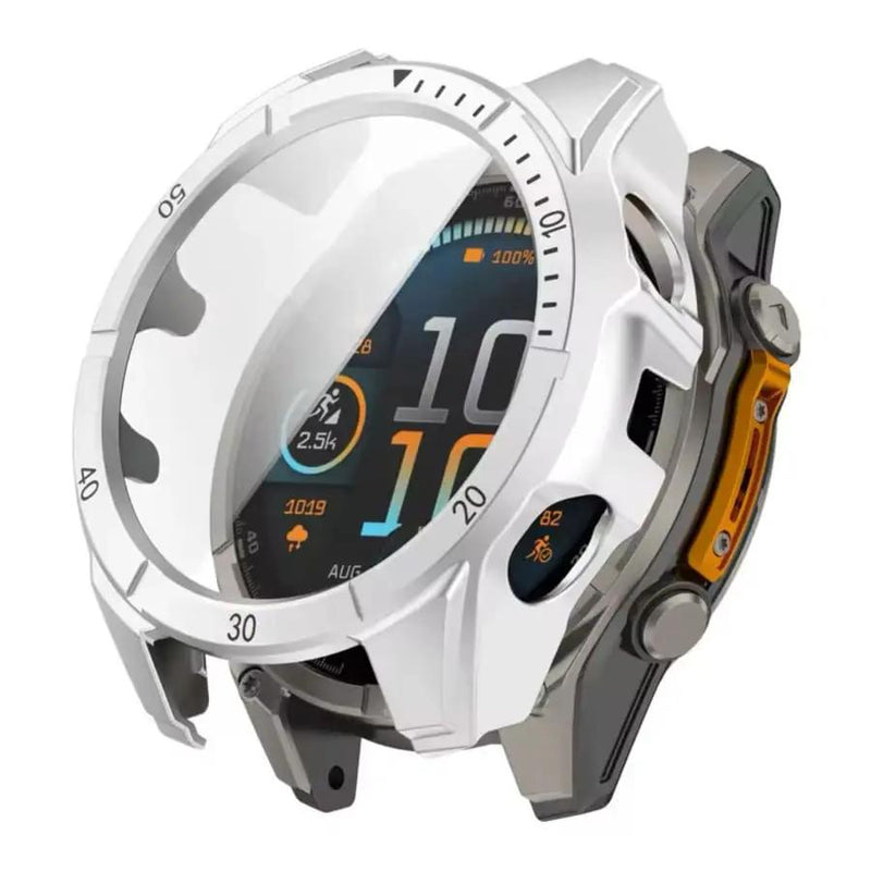 Protective Case for Garmin fenix 8 (43mm) Series (Silver) by That Watch Shop