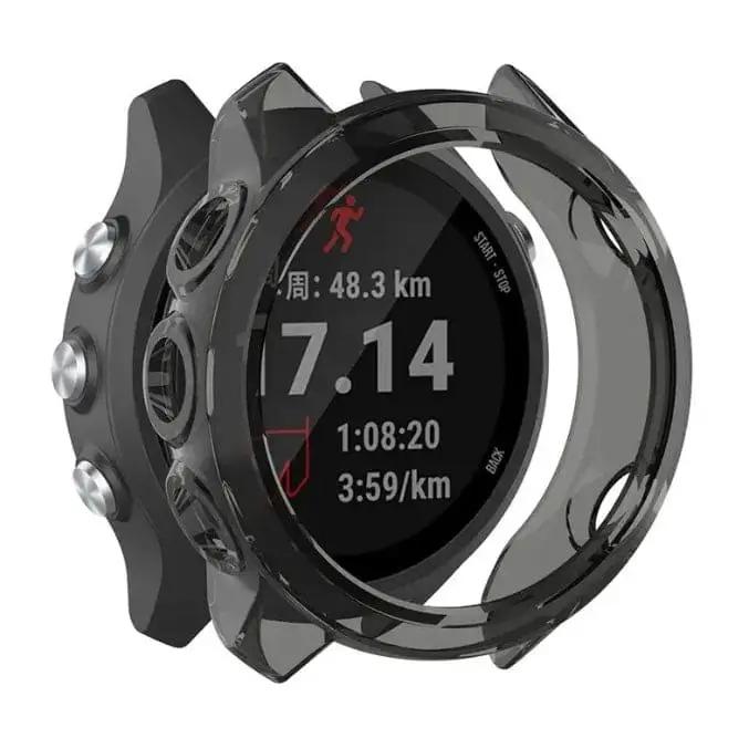 Protective Case for Garmin Forerunner 245 Series (Black Smoke) by That Watch Shop