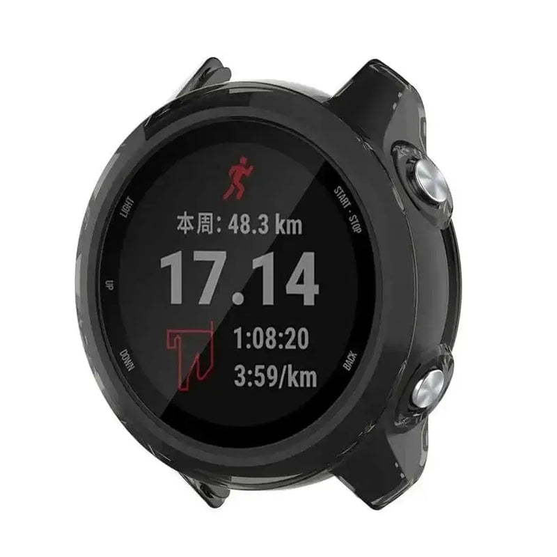 Protective Case for Garmin Forerunner 245 Series (Transparent Black) by Habicare