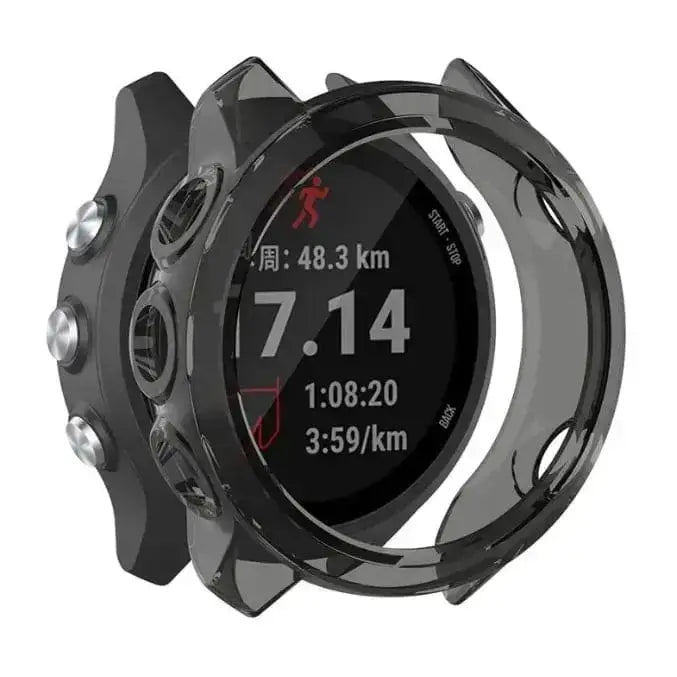 Protective Case for Garmin Forerunner 245 Series (Transparent Black) by Habicare