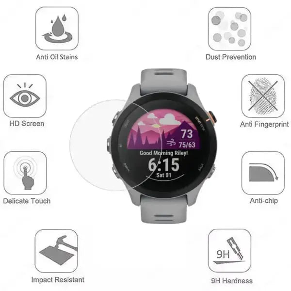 Screen Protectors for Garmin Forerunner 255 (46mm) (Pack of 5) by Habicare