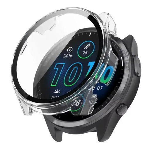 Protective Case for Garmin Forerunner 965 (Clear with border) by Habicare