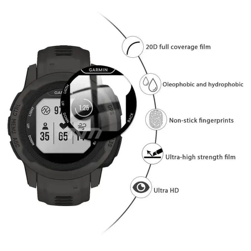 Screen Protectors for Garmin Instinct Watch (Pack of 5) by Habicare