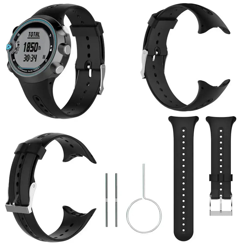 Replacement Strap with Tools for Garmin Swim (Black) by Habicare