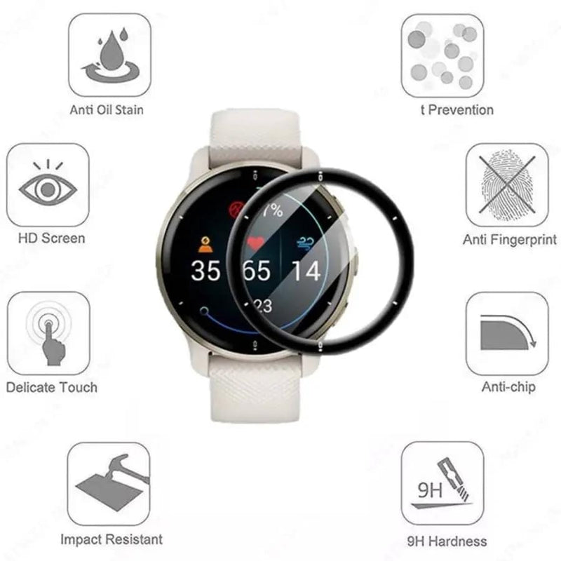 That Watch Shop Watch Screen Protector 4 Pack Tempered Glass Screen Protectors For Garmin Venu 2 Plus Garmin Venu 2 Plus Tempered Glass Screen Protectors