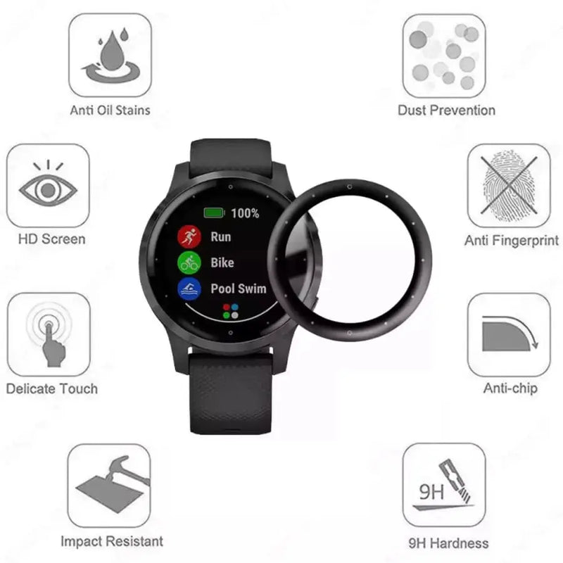 Screen Protectors for Garmin Vivoactive 4S (Pack of 5) by Habicare