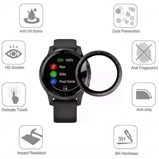 Screen Protectors for Garmin Vivoactive 4S (Pack of 5) by Habicare
