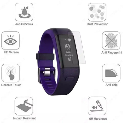 Screen Protectors for Garmin Vivosmart HR+ (Pack of 5) by Habicare