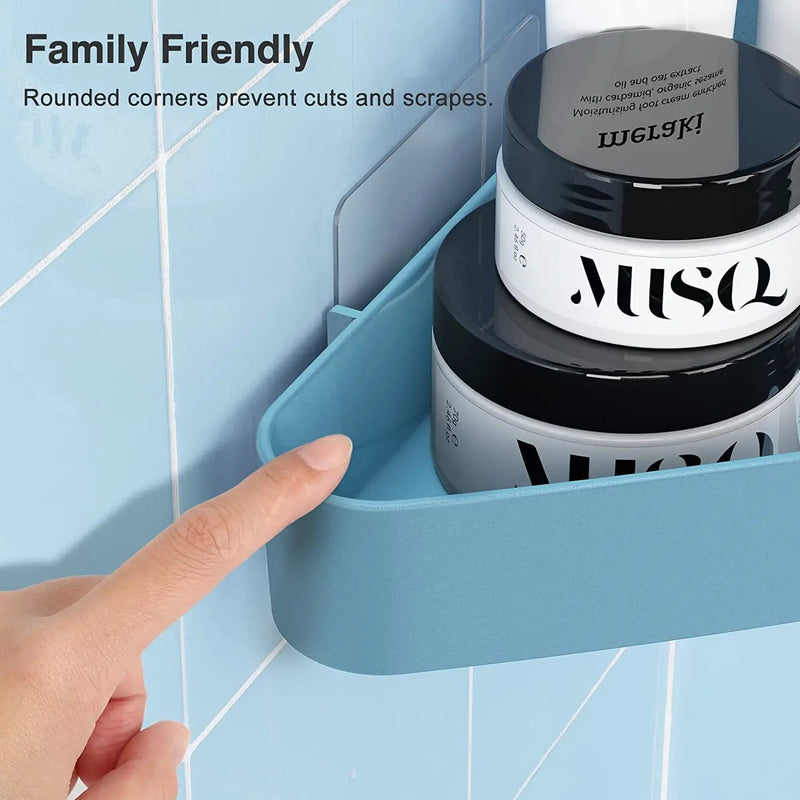 Corner Shower Caddy Bathroom Storage Shelf Holder Rack Adhesive by salelink.co.nz