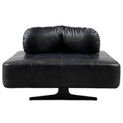 BroDeals Ottoman Leather Chair | Ottoman Slate Black Leather Chair | Ottoman Slate Black