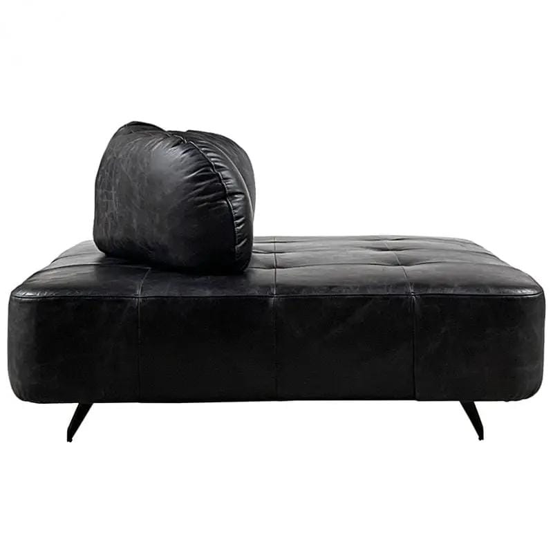 BroDeals Ottoman Leather Chair | Ottoman Slate Black Leather Chair | Ottoman Slate Black