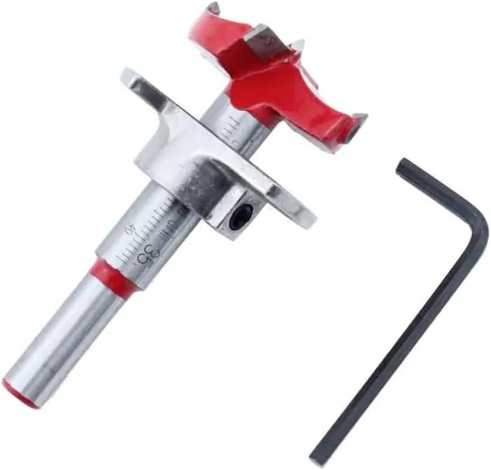 35mm Door Hinge Hole Saw Cutter Concealed Hinge Jig with Forstner Bits Positioner by salelink.co.nz