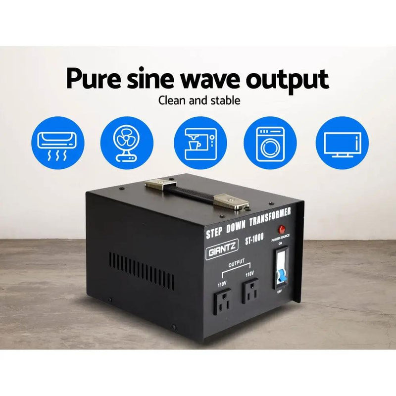 Giantz 1000 Watt Step Down Transformer by SportZone.co.nz