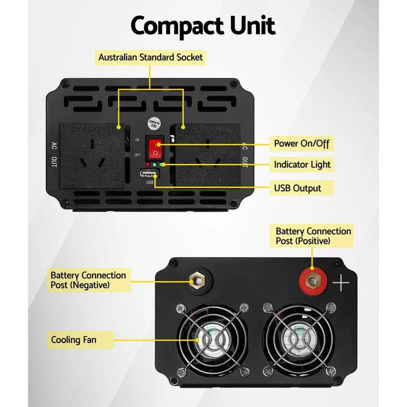 Giantz 1500W Puresine Wave DC-AC Power Inverter by SportZone.co.nz