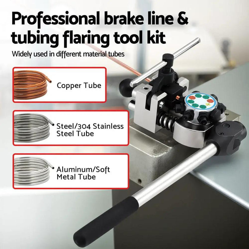 Giantz 45° Brake Line Flaring Tool Kit for 3/16"-3/8" Tubing with Cutter by SportZone.co.nz