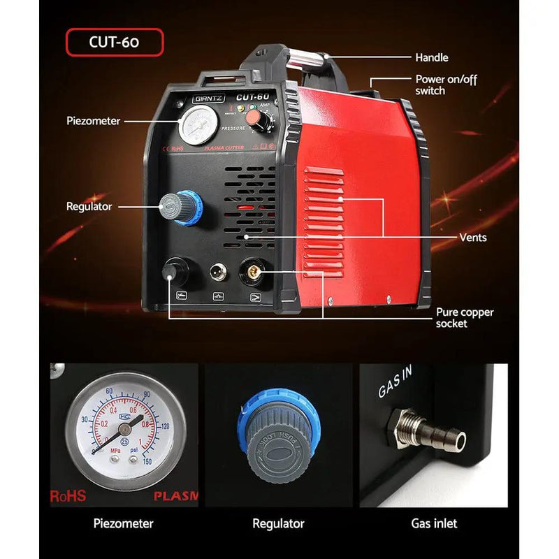 Giantz 60 Amp Inverter Welder Cutter Gas DC iGBT Welding Machine Portable by SportZone.co.nz